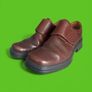 Josef Seibel men's brown leather comfort shoes with Closure strap Size 8